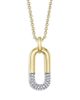 Shy Creation Shy Creation 14K Gold Kate Diamond Link Pendant Necklace, 15-18 - 1