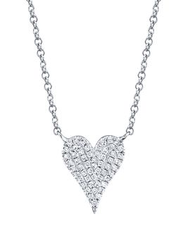 Shy Creation Shy Creation 14K Gold Kate Diamond Pave Heart Pendant Necklace, 0.11 tcw