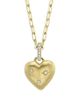 Shy Creation Shy Creation 14K Yellow Gold Diamond Heart Pendant Necklace, 18 - 1