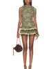 SIEDRES SIEDRES Floriana Velvet Mini Dress with Ruffled Hem - 1