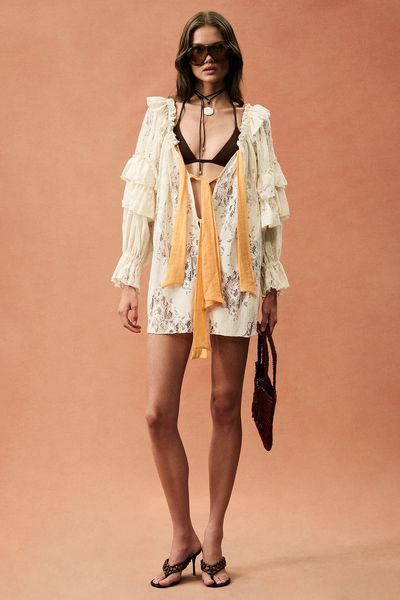 SIEDRES SIEDRES for FWRD Ruffle Lace Mini Dress