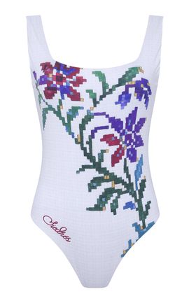 SIEDRÉS SIEDRÉS Aurel Floral OnePiece Swimsuit OffWhite S