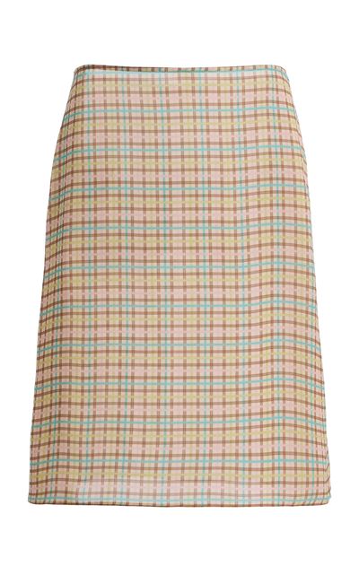 SIEDRÉS SIEDRÉS Colette Checked Georgette Midi Skirt