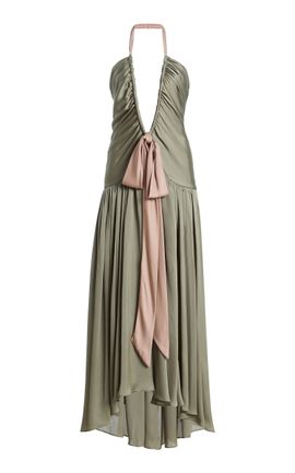 purple halter midi dress ASTR the Label Halley Dress in Purple main image 0