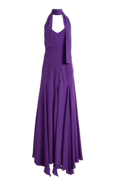 SIEDRÉS SIEDRÉS Exclusive Raye Ruffled Maxi Dress