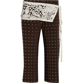 Siedrés Siedrés Gianna Lace Overlay Studded Jersey Capri Pants