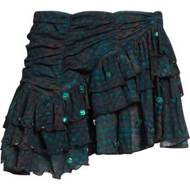 Siedrés Siedrés Kaia Check Tiered Chiffon Miniskirt