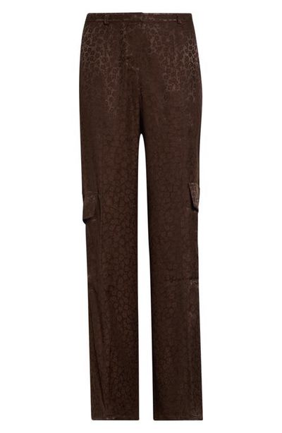 Siedrés Siedrés Kimmy Satin Jacquard Straight Leg Cargo Pants