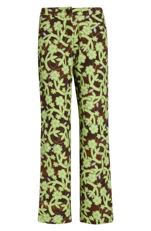 Siedrés Siedrés Roux Floral Low Rise Straight Leg Cotton Twill Pants