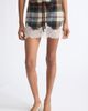 Siedrés Siedrés Witz Lace Hem Plaid Miniskirt - 1