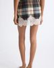 Siedrés Siedrés Witz Lace Hem Plaid Miniskirt - 3