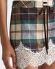 Siedrés Siedrés Witz Lace Hem Plaid Miniskirt - 5