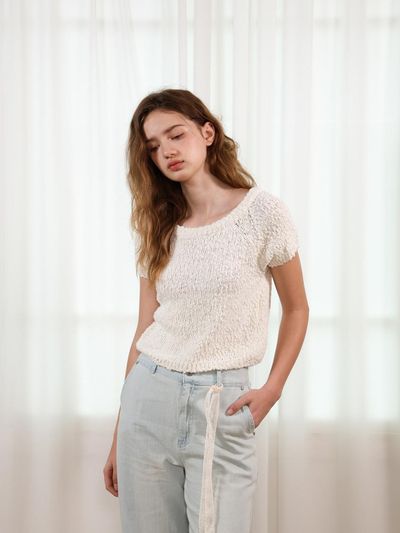 SIEERING Nease Knit Sweater [Ivory]
