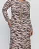 Siempre Animal Print Sweater Midi Dress - 10