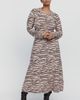 Siempre Animal Print Sweater Midi Dress - 8