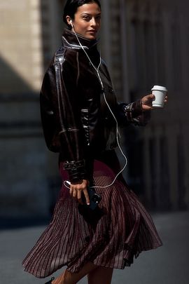 Siempre Asymmetrical Pleated Hem Midi Dress