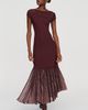 Siempre Asymmetrical Pleated Hem Midi Dress - 2