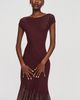 Siempre Asymmetrical Pleated Hem Midi Dress - 3
