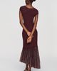 Siempre Asymmetrical Pleated Hem Midi Dress - 4