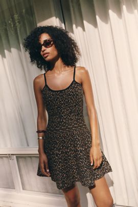 Siempre Jacquard Mini Sweater Dress