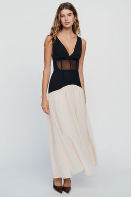 Siempre Knit Sheer Maxi Dress