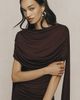 Siempre Ruched Cape Maxi Gown - 3