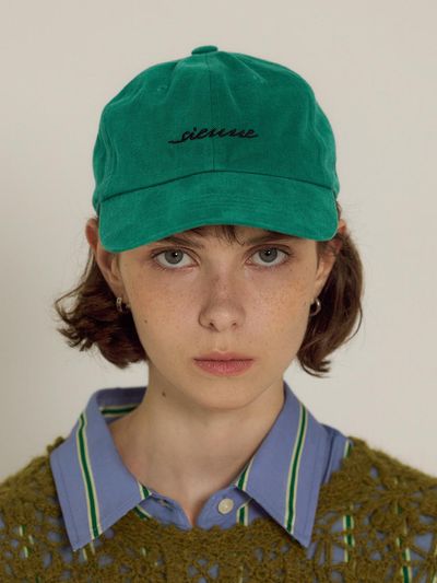 sienne 6-Panel Adjustable Cotton Ball Cap [Green]