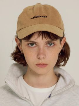 sienne 6-Panel Cotton Adjustable Ball Cap [Beige]
