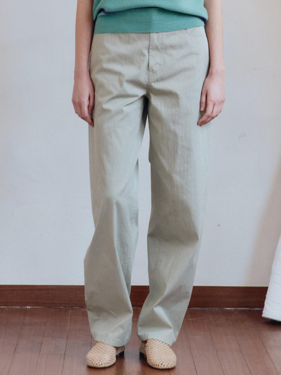 sienne Figaro Cotton Pants [Khaki]