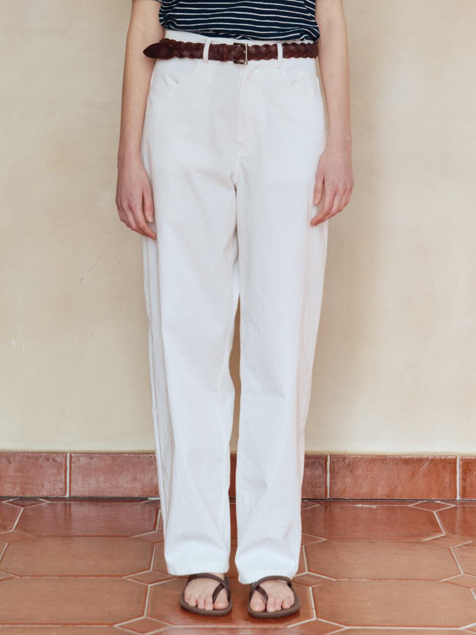 sienne Figaro Cotton Pants [WHITE]