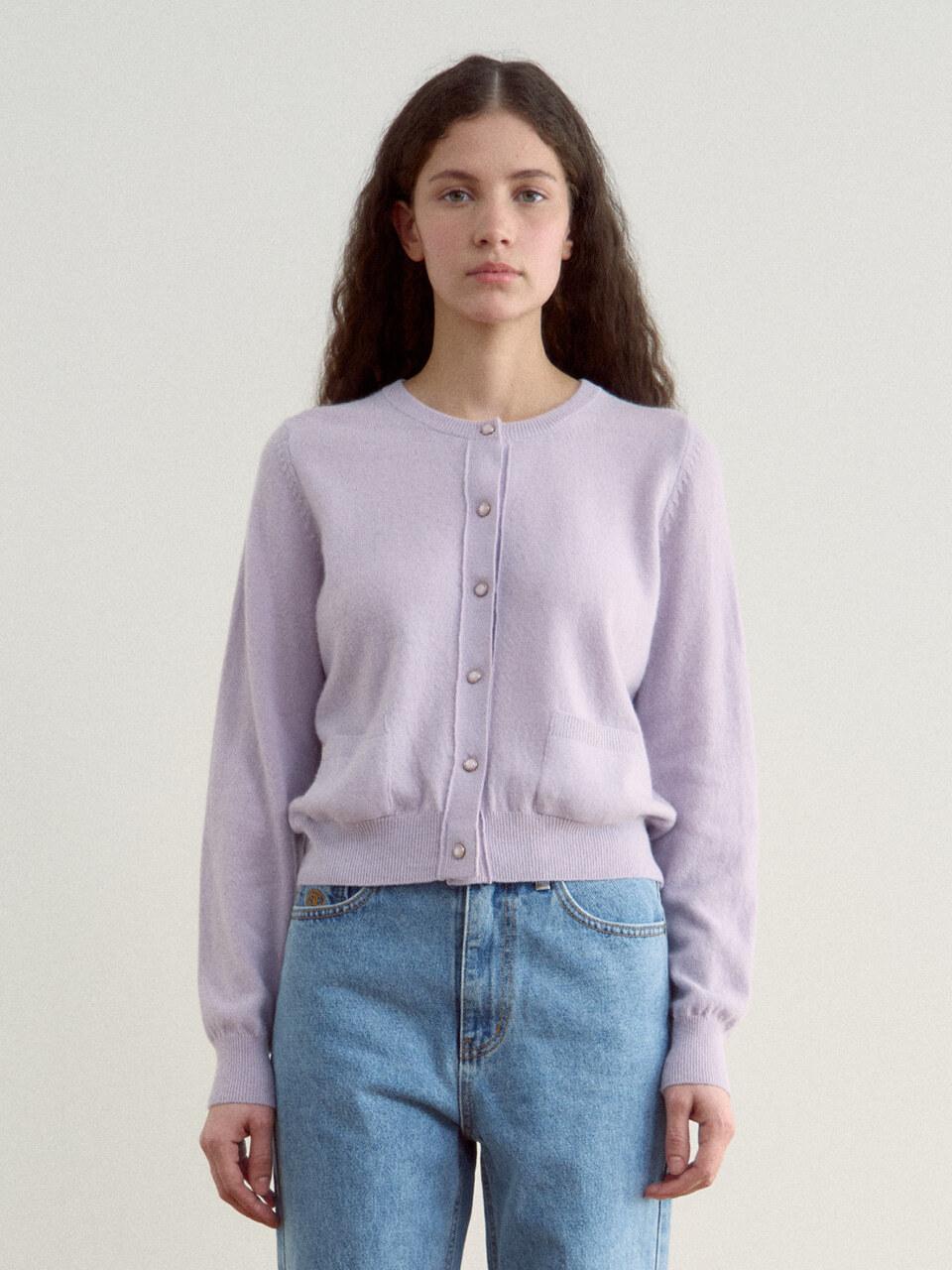 sienne Hepburn Wool Cardigan [Lavender]