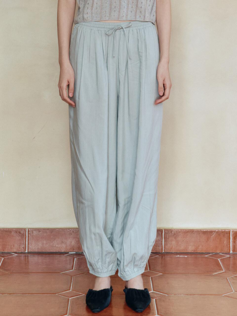 sienne Lillian Shirring Pants [GREEN]