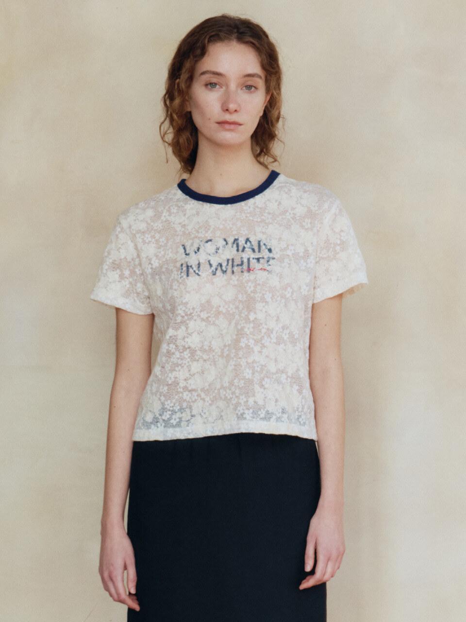 sienne Mademoiselle Lace T-shirt [Cream]