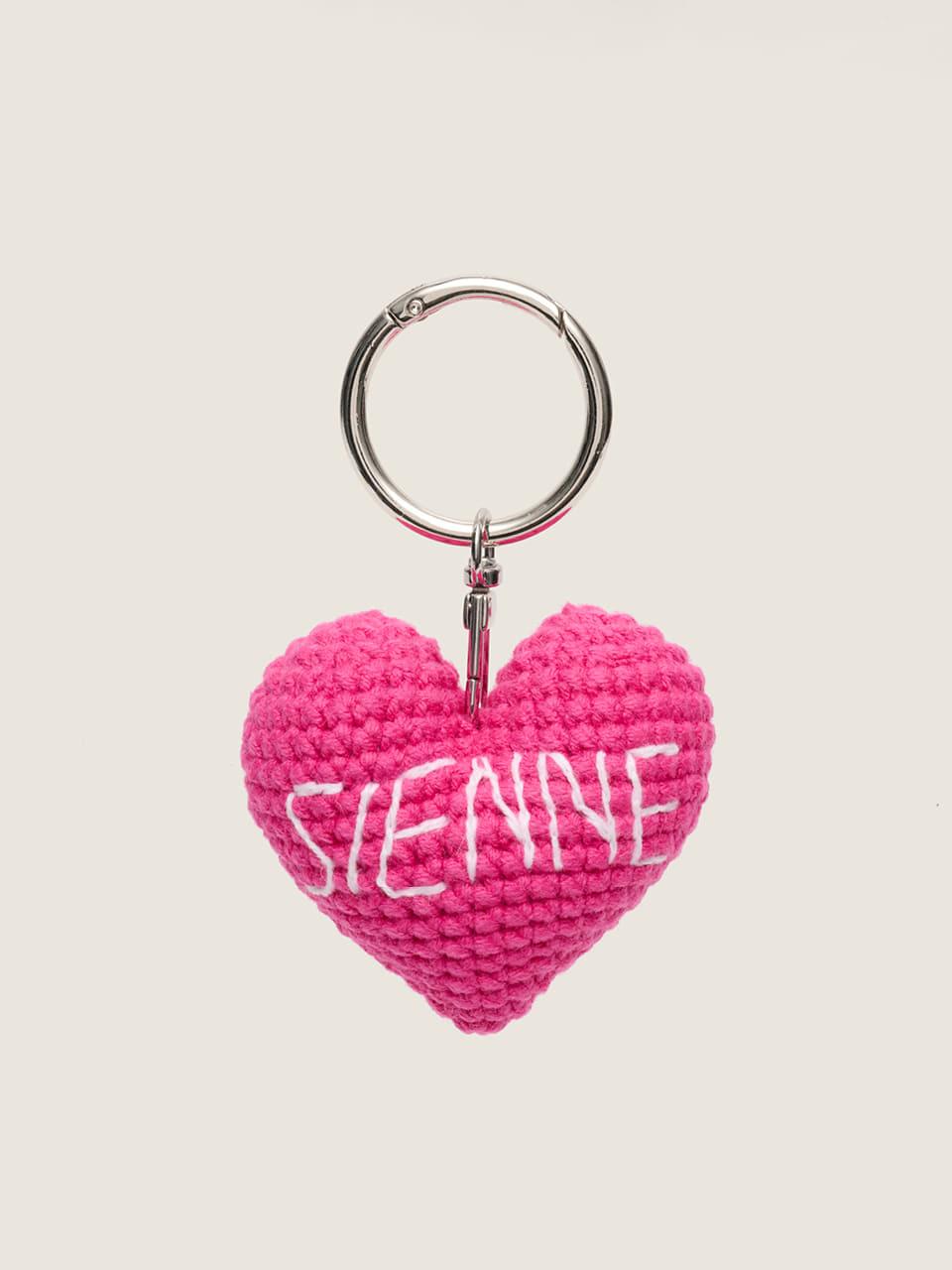 sienne Sienne Heart Charm Bag Accessory (Hot Pink)
