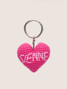 sienne Sienne Heart Charm Bag Accessory (Hot Pink)