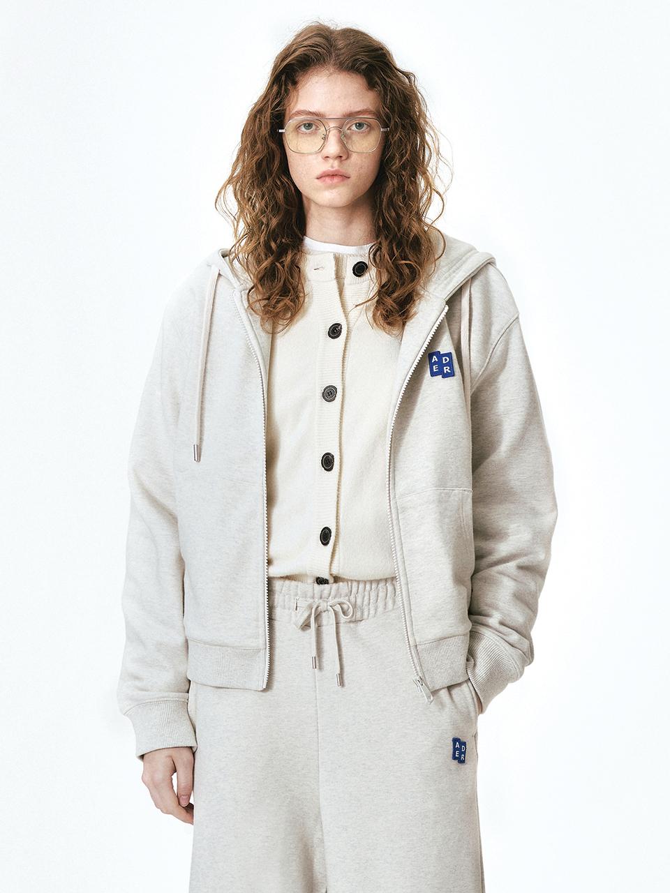 Significant ADERERROR Sig Blouse Tag Zip-up 01 Hoodie [Light Brown]