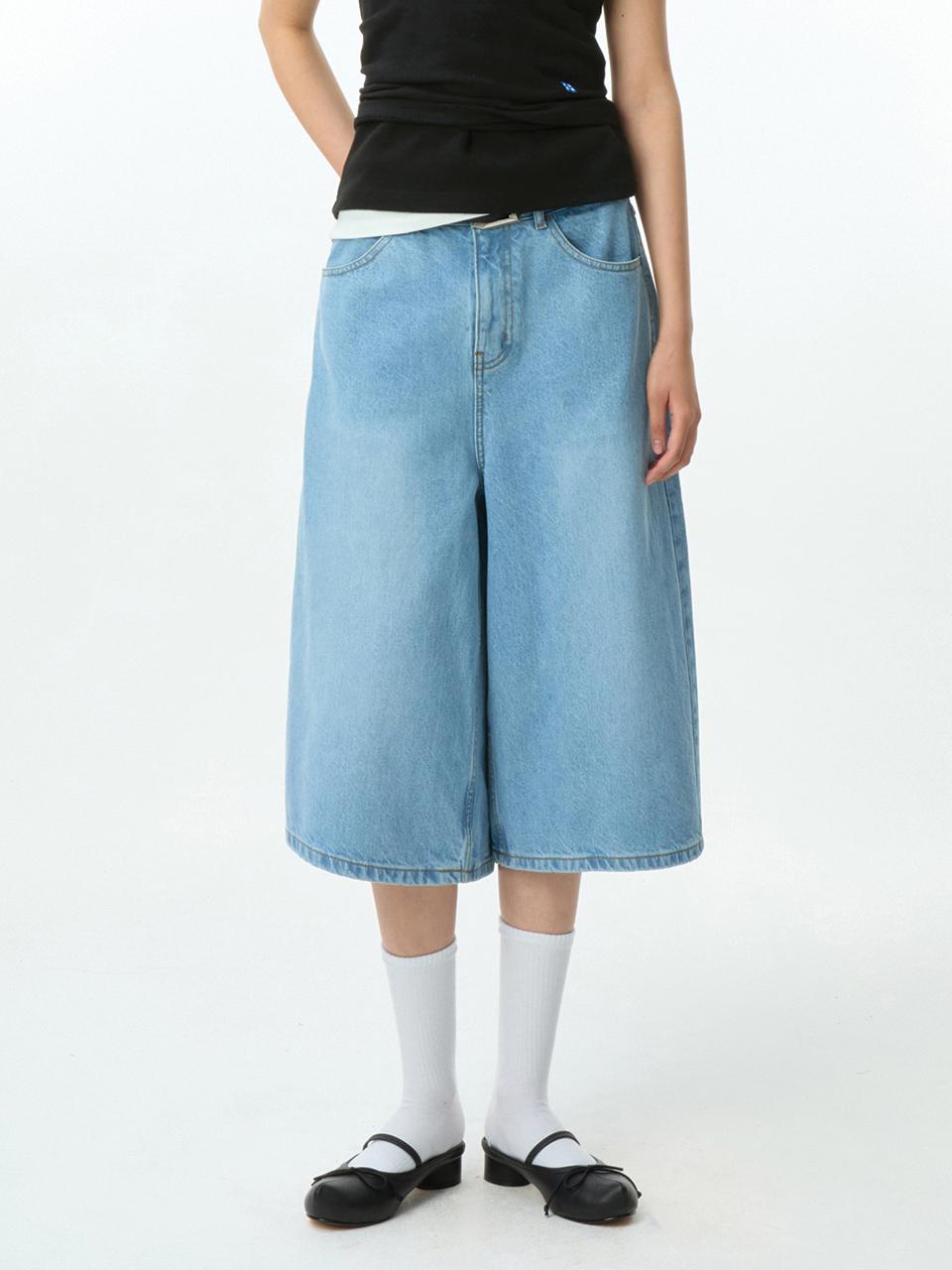 Significant ADERERROR Sig SV Tag Short Jeans 01 [Sky Blue]