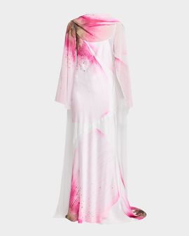 Significant Other Devlyn Floral Satin Georgette Gown
