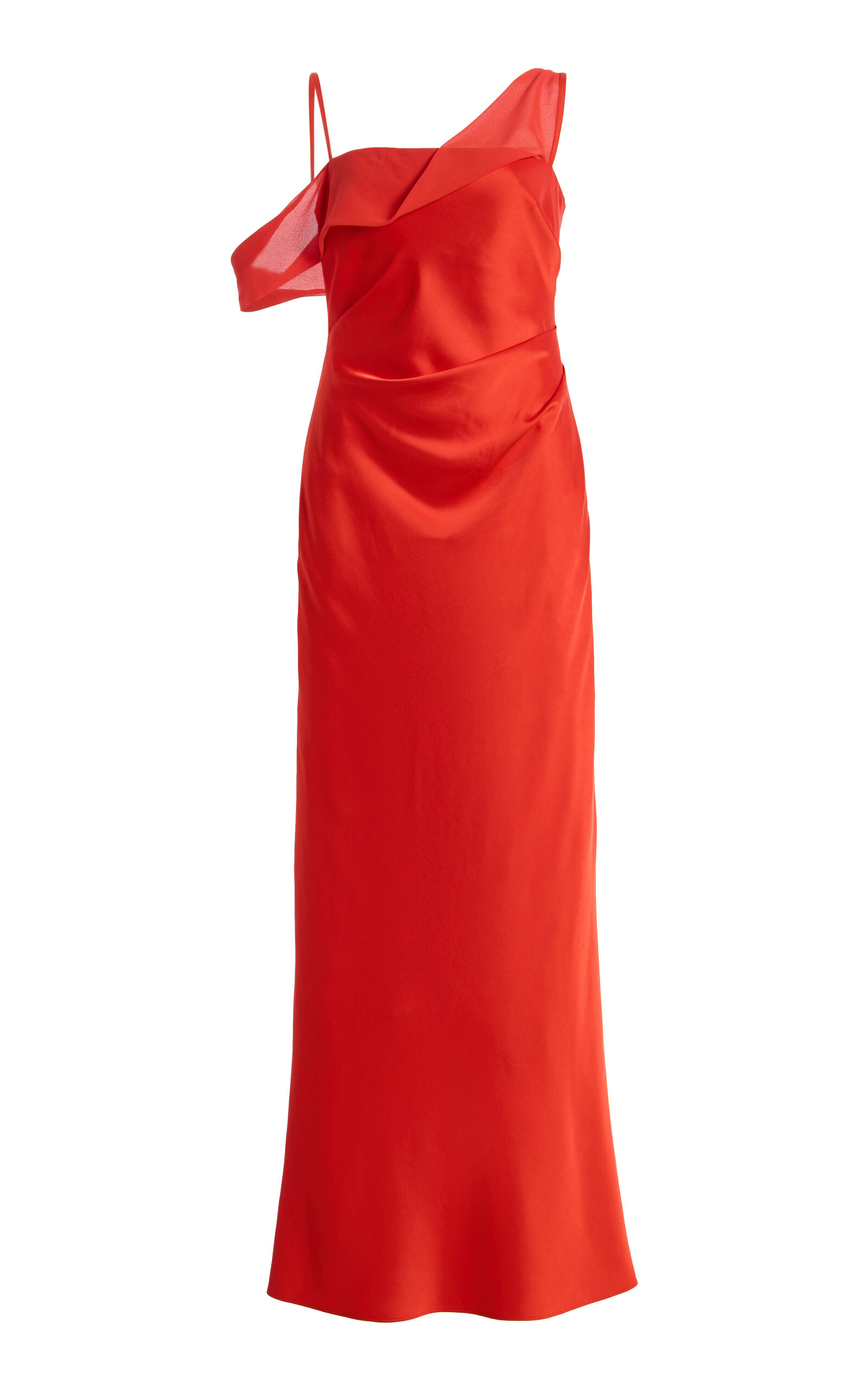Significant Other Significant Other Devlyn Asymmetric Satin Maxi Dress EXCLUSIVE