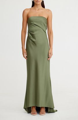 significant other annabel asymmetrical satin maxi dress Significant Other Annabel Maxi Dress Ice Blue Size AU 8