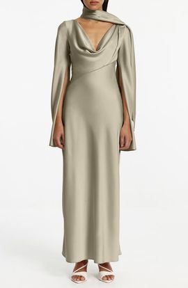 Significant Other Significant Other Luka Long Sleeve Satin Gown