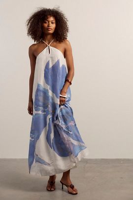 knee length dresses for ladies Una Crochet Maxi Dress main image 0