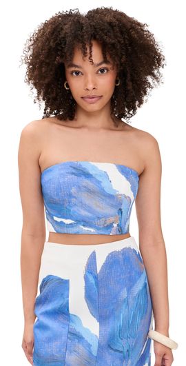 Significant Other Significant Other Rumi Strapless Top Spliced Bloom