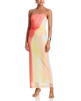 significant other lucile strapless fit & flare maxi dress Womens Significant Other Black Lucile Draped Maxi Dress AU 12