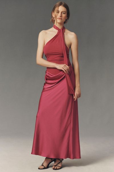 Significant Other Sofiya Stretch Mesh Scarf Maxi Dress