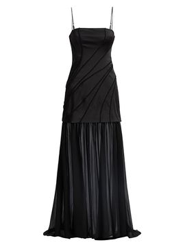 Significant Other - Annabel Asymmetrical Satin Maxi Dress