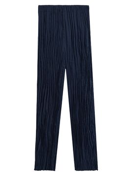 Significant Other Women's Lilian Pleated Satin Straight-Leg Pants