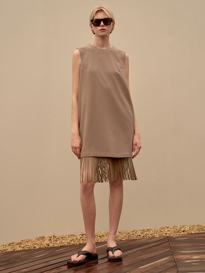 SIGREAT Fringe Sleeveless Dress