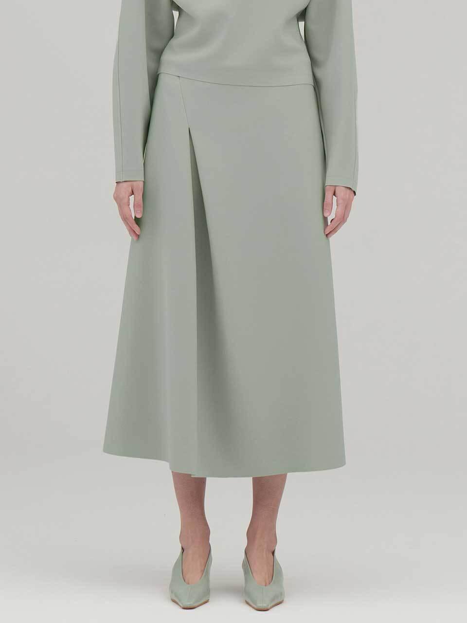 SIINVII Pin-tuck Stretch Full Skirt (SVSK240301)