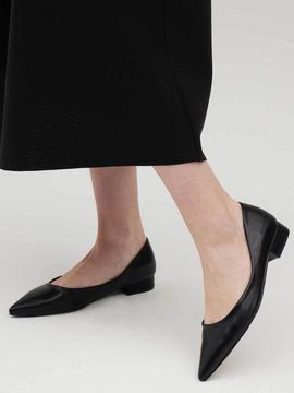 SIINVII Simple Point Synthetic Leather Flat Shoes (SLFL240201)